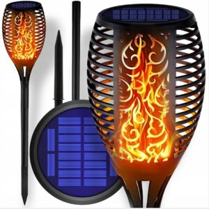 LAMPA SOLARNA POCHODNIA LAMPKI SOLARNE DO OGRODU OGRODOWE LED