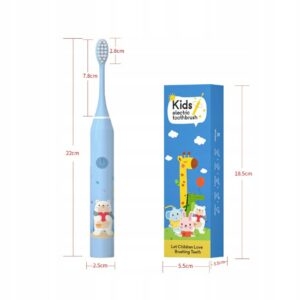 SZCZOTECZKA ELEKTRYCZNA SONICZNA DLA DZIECI KOLOR NIEBIESKI LUB BIAŁY USB +4 końcówki